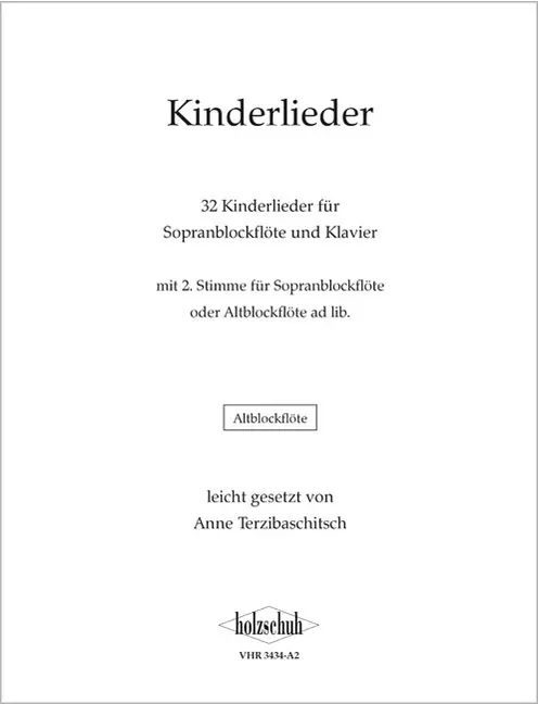 Kinderlieder für Sopranblockflöte und Klavier